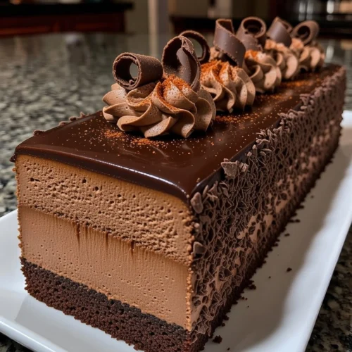 Dark Chocolate Chili Mousse Cake