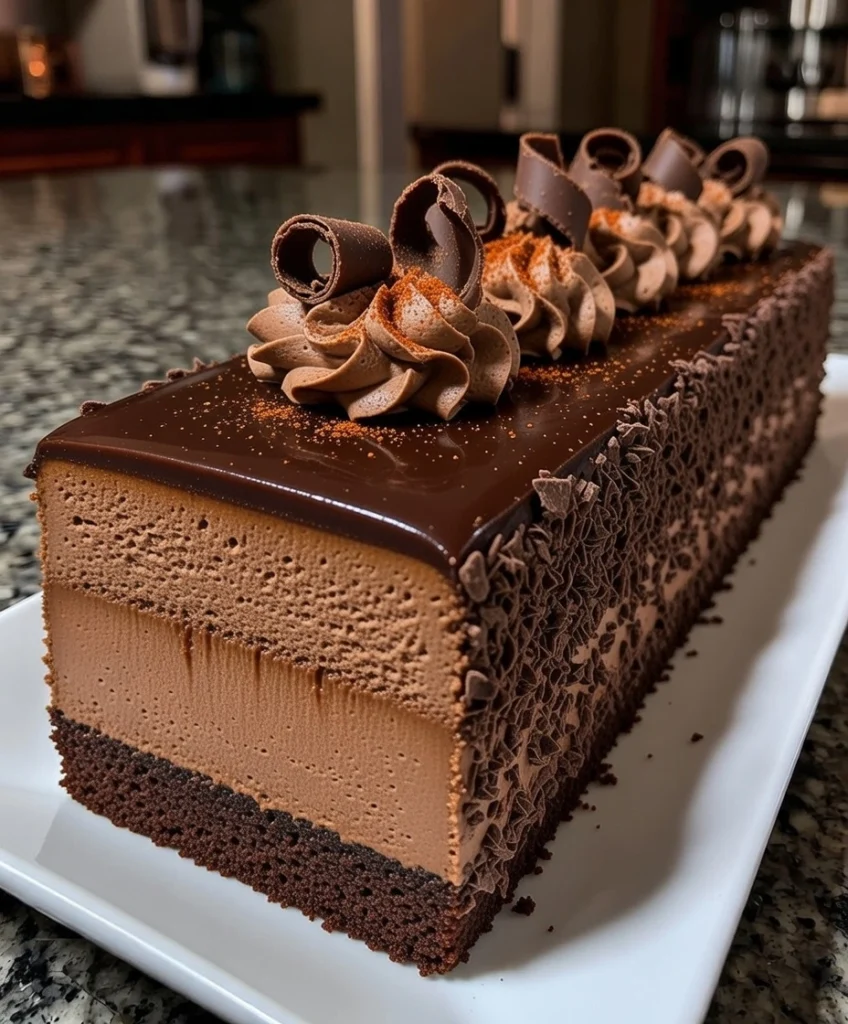 Dark Chocolate Chili Mousse Cake