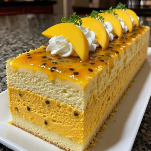 Mango Passionfruit Tropical Layer Cake