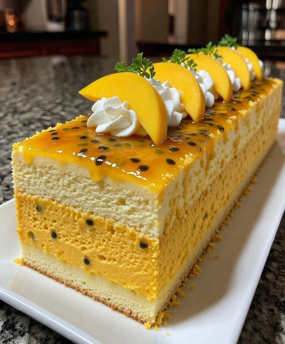 Mango Passionfruit Tropical Layer Cake