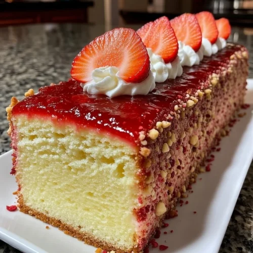 Strawberry Crunch Layer Cake
