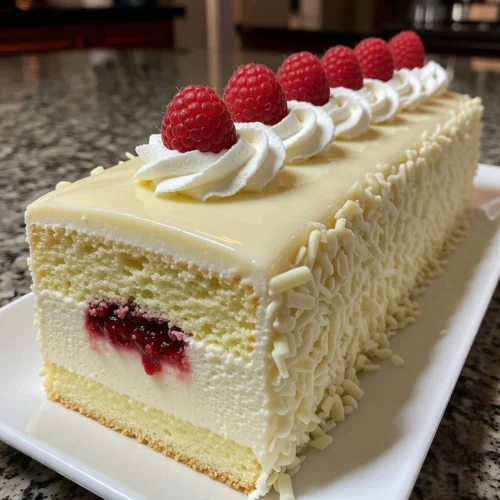 White Chocolate Raspberry Mousse Cake