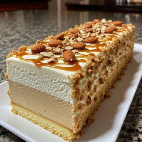 Almond Praline Mousse Cake