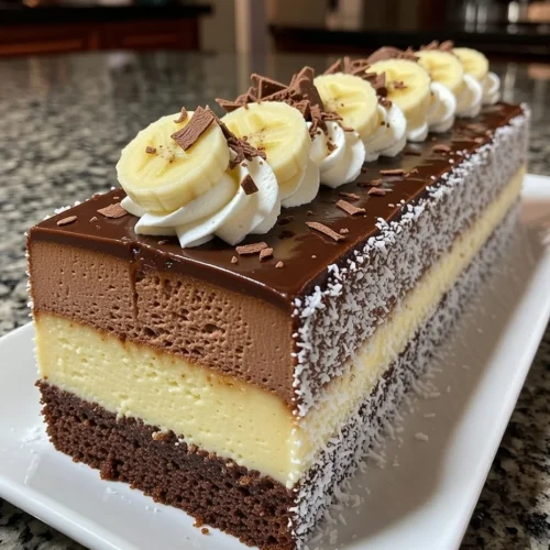 Banana Chocolate Mousse Cake