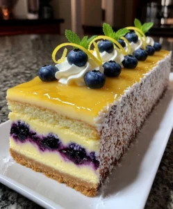 Lemon Blueberry Cheesecake with Tangy Citrus Cream Filling