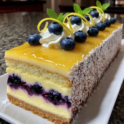Lemon Blueberry Cheesecake with Tangy Citrus Cream Filling