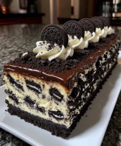 Oreo Cheesecake with Cookies and Cream Chocolate Crust