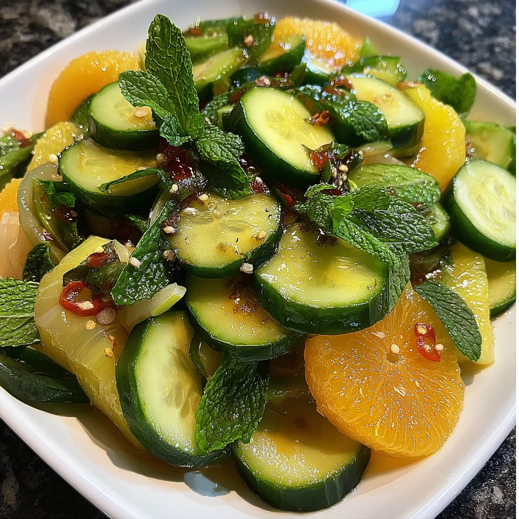 Cucumber Mint Summer Salad Recipe (Quick & Easy!)