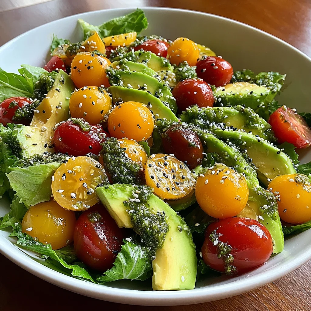Refreshing Summer Salad with Pesto Dressing Recipe