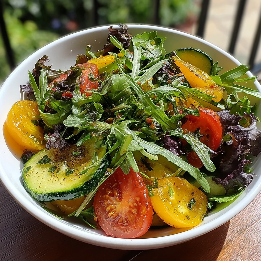 Summer Salad with Herbs and Greens Recipe (Quick & Easy!)