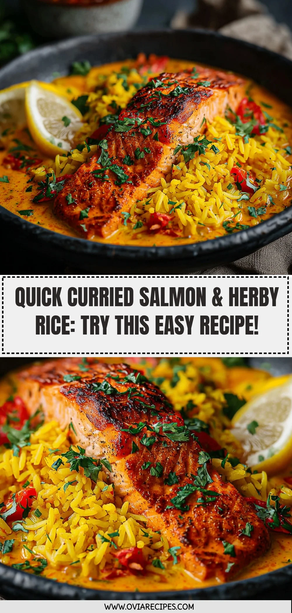 Curried Salmon & Herby Rice Recipe (Quick & Easy!)