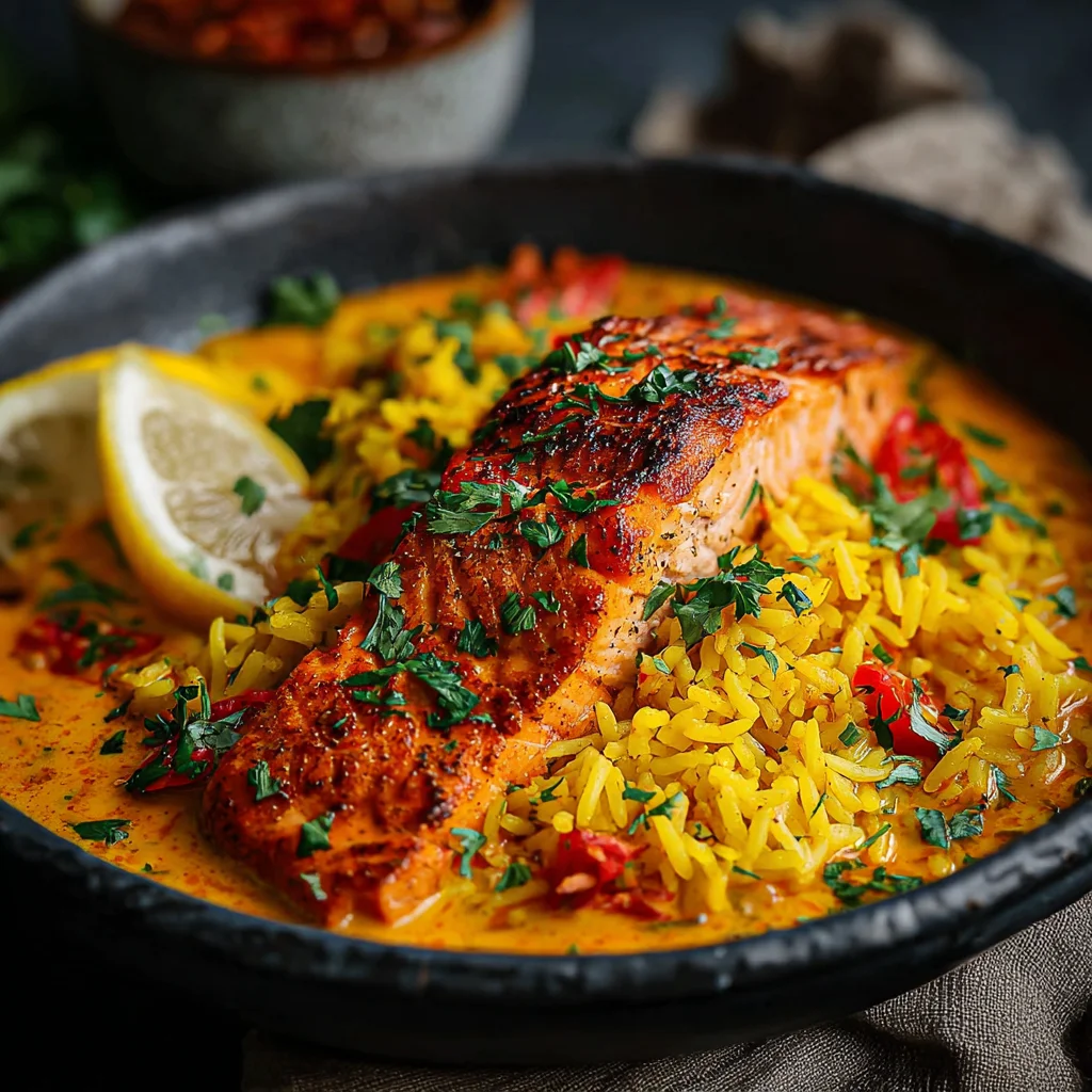 Curried Salmon & Herby Rice Recipe (Quick & Easy!)