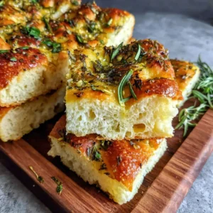 Easy No-Knead Garlic Herb Focaccia Recipe (Beginner-Friendly!)