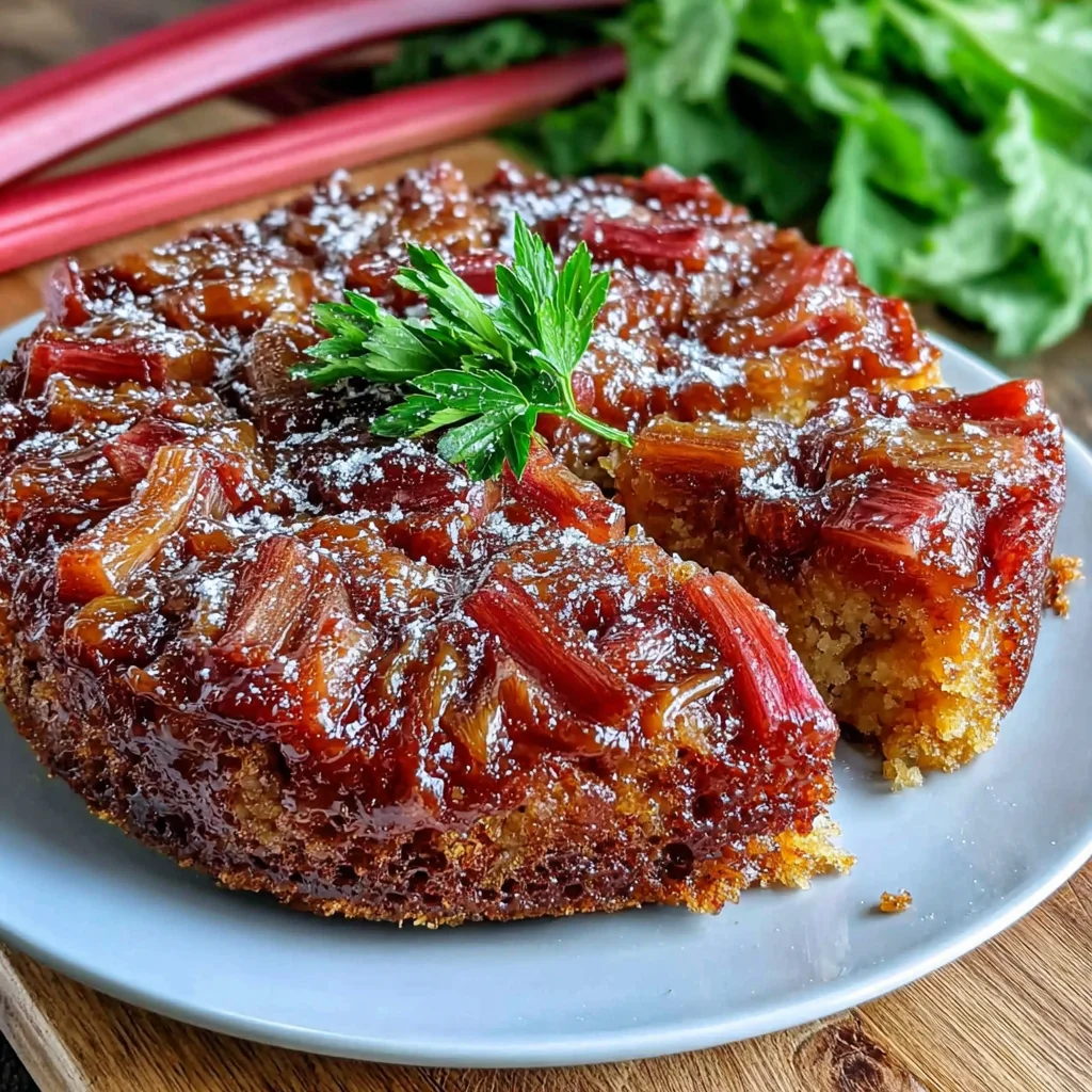 Easy Rhubarb Upside-Down Cake Recipe (Delightfully Sweet!)