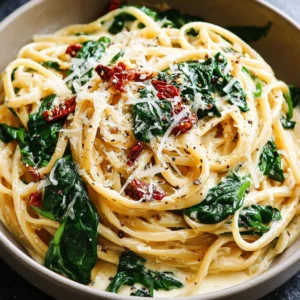 Linguine with Spinach and Sun-Dried Tomato Cream Sauce Recipe (Quick & Easy!)