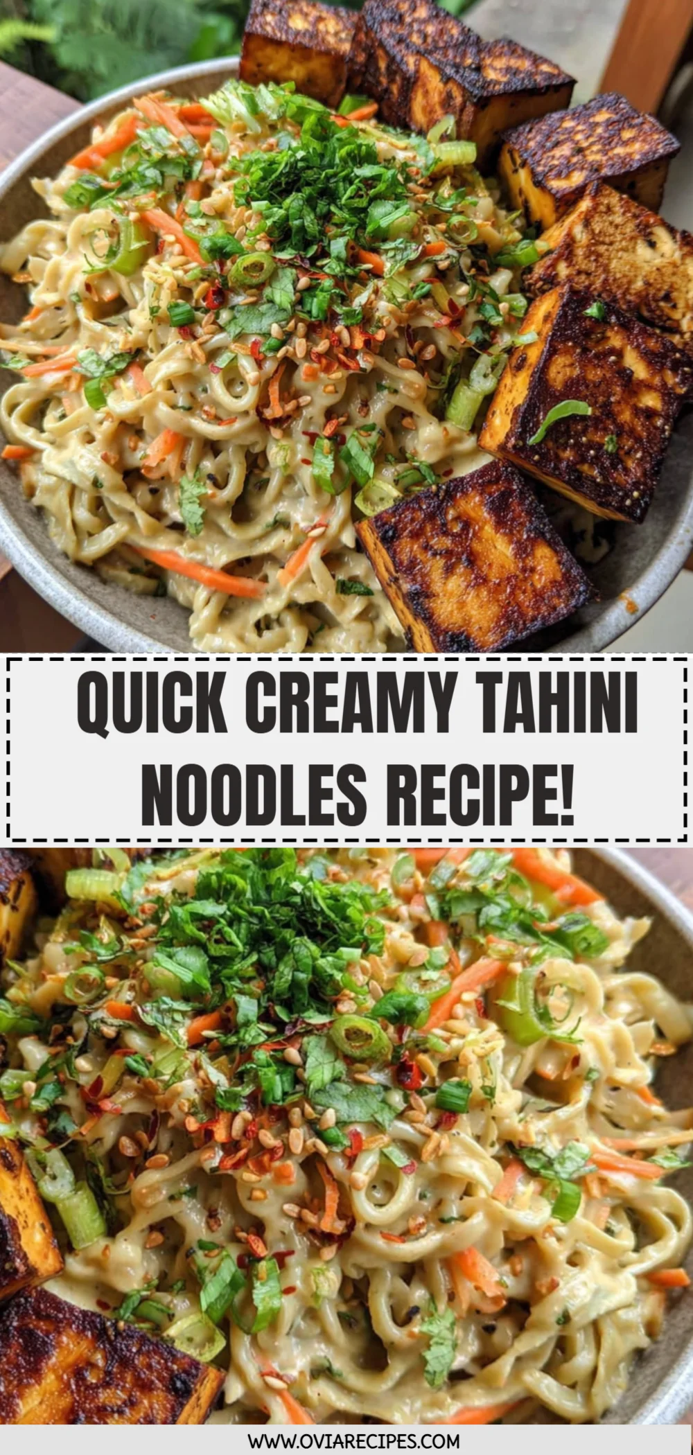 Quick Creamy Tahini Noodles Recipe!