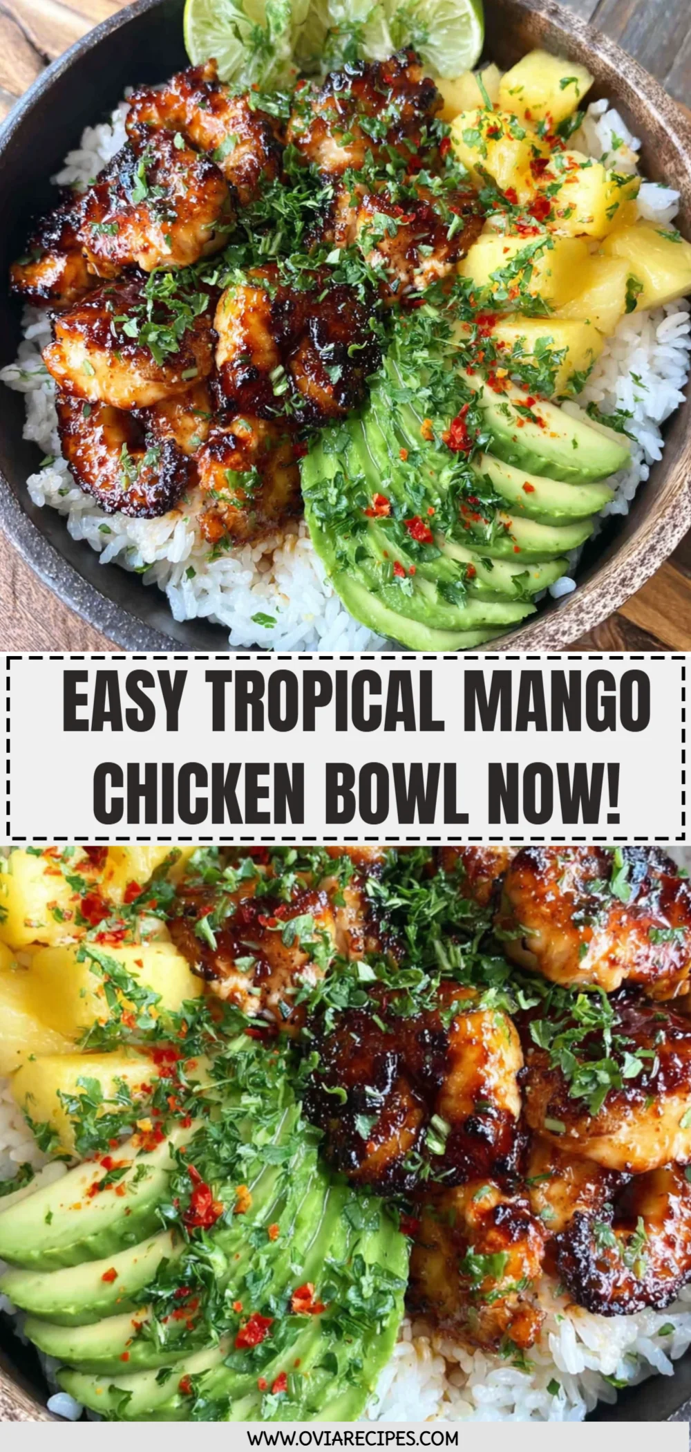 Easy Tropical Mango Chicken Bowl Now!