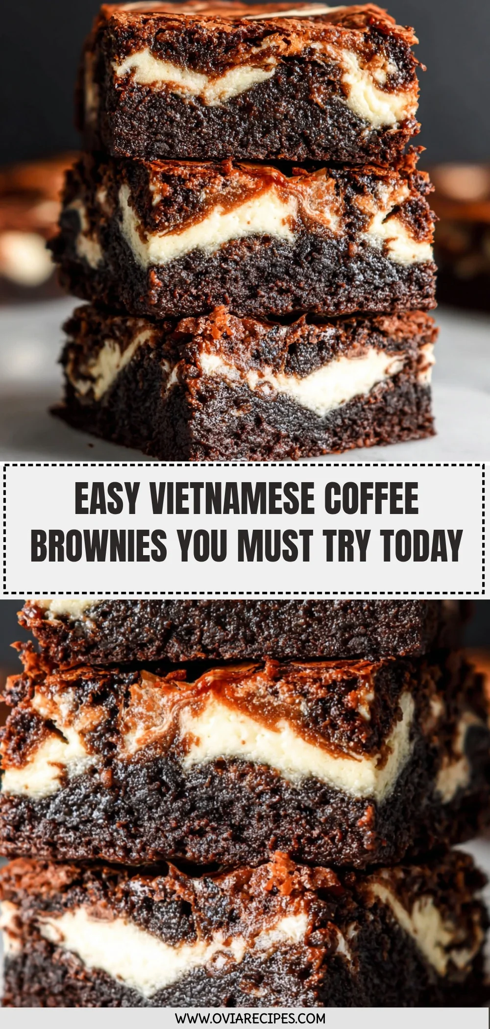 Vietnamese Coffee Brownies with Condensed Milk Swirl Recipe (Quick & Easy!)