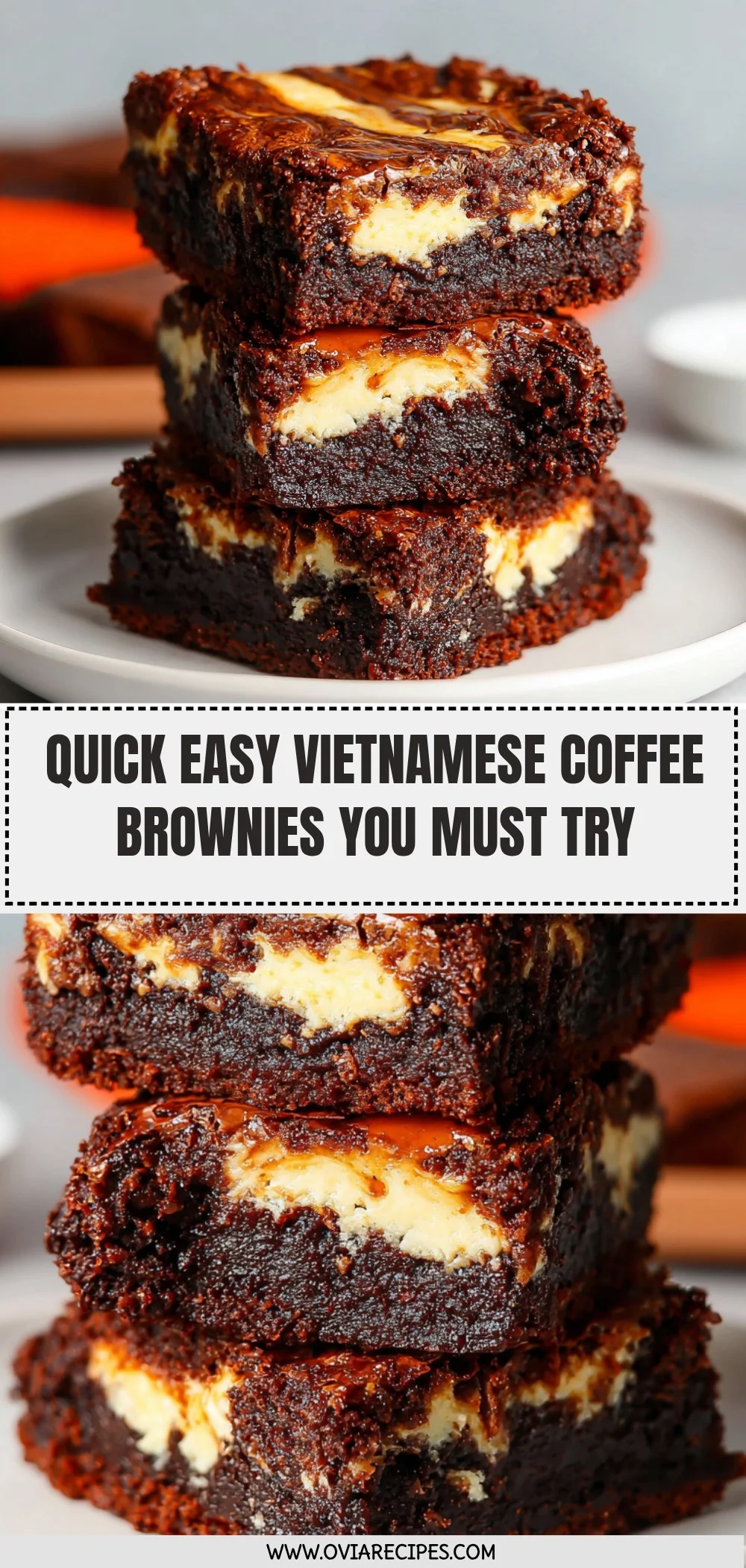 Vietnamese Coffee Brownies with Condensed Milk Swirl Recipe (Quick & Easy!)
