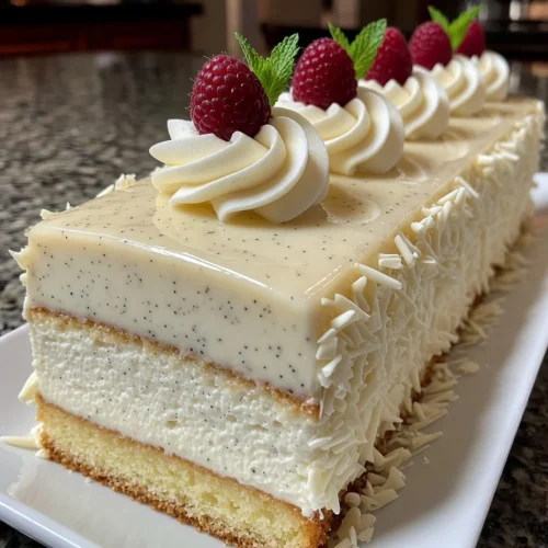 Vanilla Bean Mousse Cake with Classic Creamy Flavor Layers