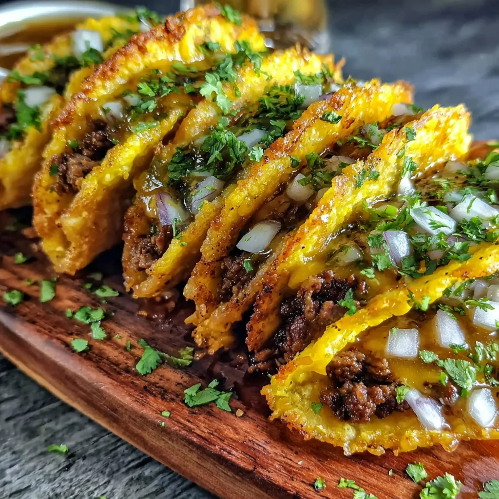 Crispy Ground Beef Birria Tacos Recipe (Easy Homemade Consommé!)