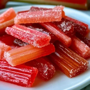 Delicious Candied Rhubarb Recipe (Sweet and Tangy Delight)