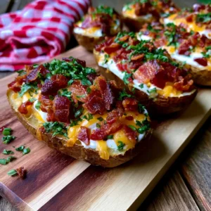 Easy Crispy Loaded Potato Skins Recipe (Perfect for Father's Day!)