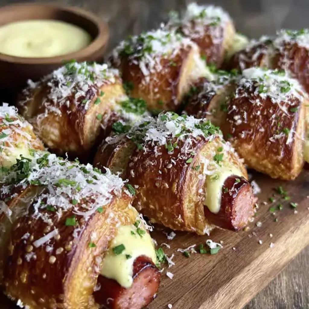 Easy Homemade Pretzel Dogs with Beer Cheese Recipe