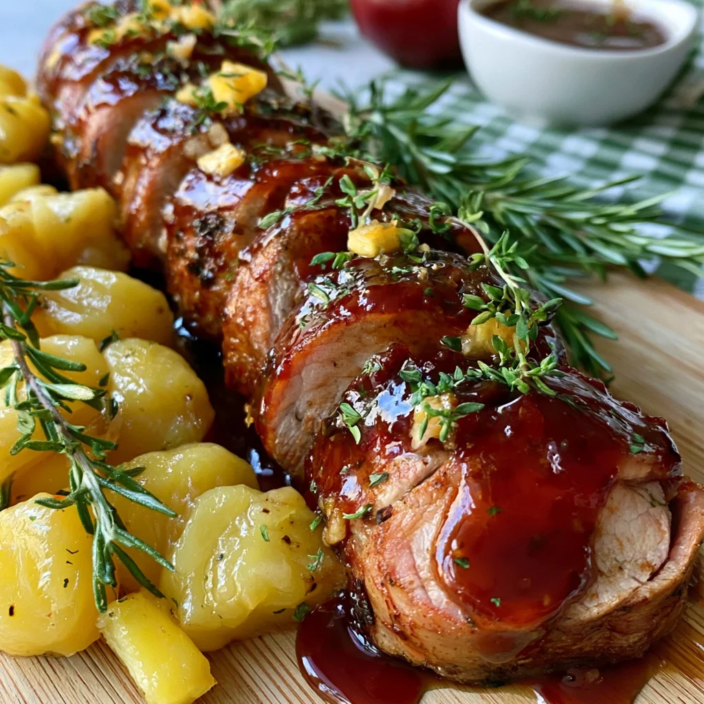 Easy Whiskey Glazed Pork Tenderloin Recipe for Father's Day Dinner!