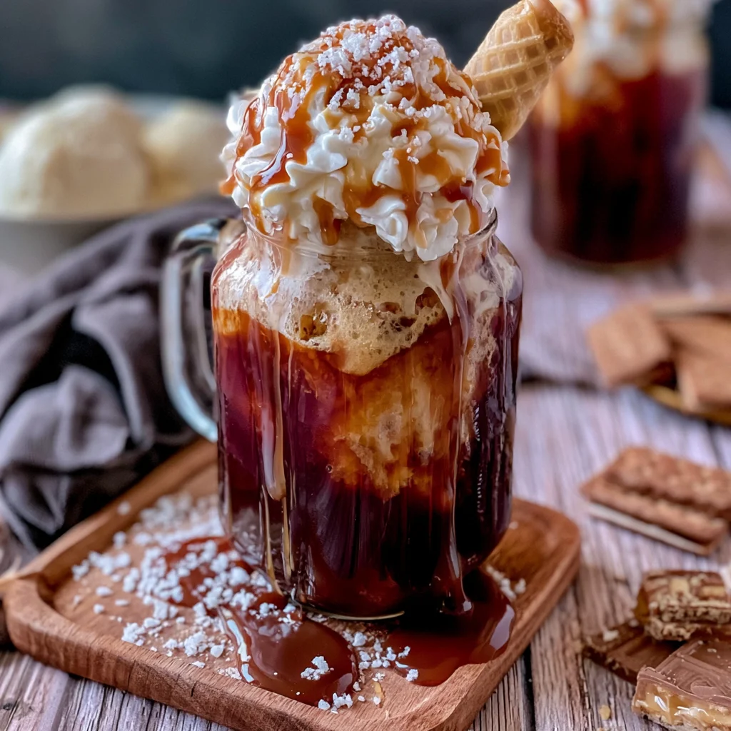 Father’s Day Cold Brew Float Recipe with Salted Caramel