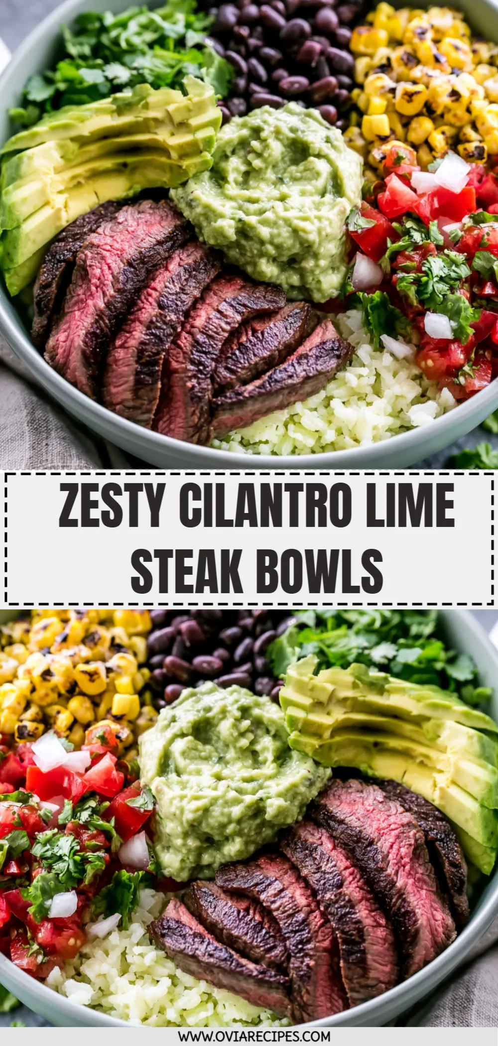 Zesty Cilantro Lime Steak Bowls