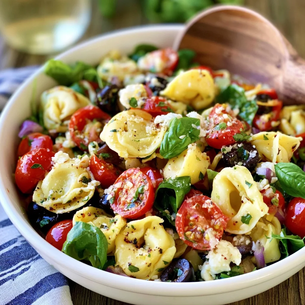 Roasted Red Pepper and Parmesan Tortellini Salad Recipe (Quick & Easy!)