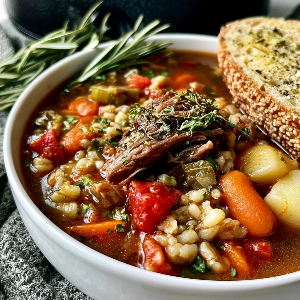 Slow Cooker Beef and Vegetable Soup Recipe (Cozy and Easy!)