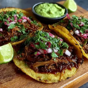 Slow Cooker Beef Brisket Tacos with Avocado Crema Recipe (Perfect for Father's Day!)