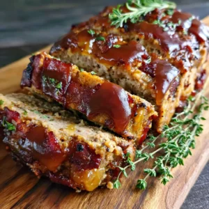 Smoky BBQ Bacon Meatloaf Recipe with Brown Sugar Glaze (Perfect for Father's Day!)