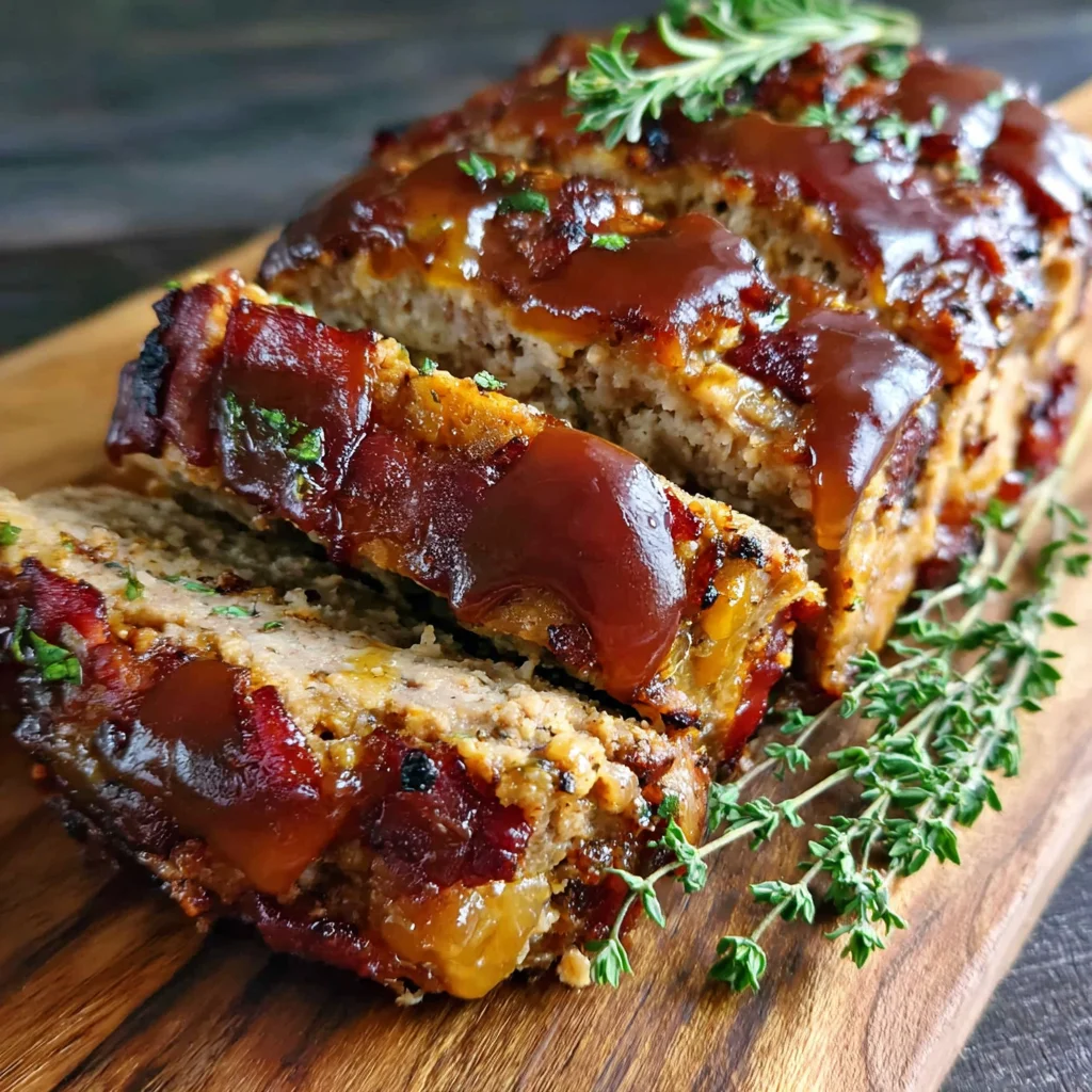 Smoky BBQ Bacon Meatloaf Recipe with Brown Sugar Glaze (Perfect for Father's Day!)