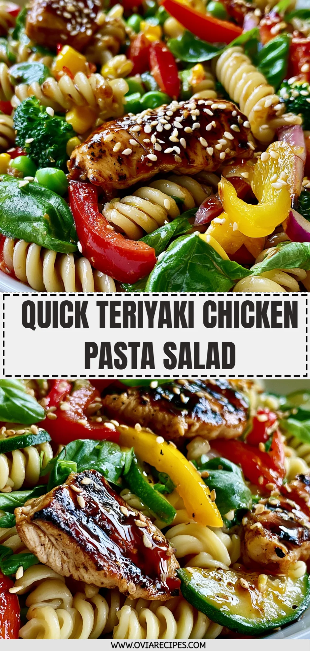 Quick Teriyaki Chicken Pasta Salad