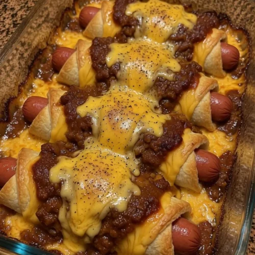 Chili Cheese Dog Crescent Rolls