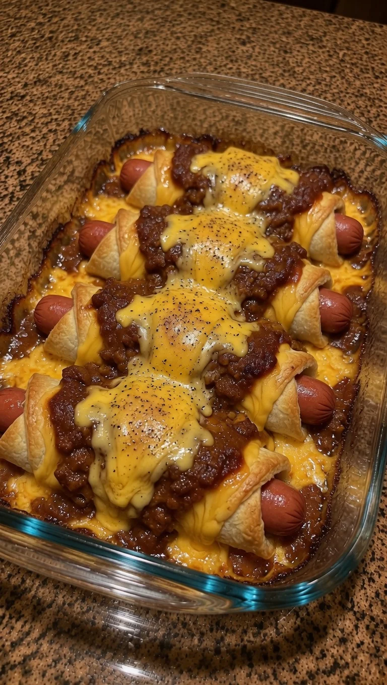 Chili Cheese Dog Crescent Rolls