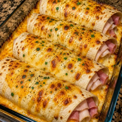 Ham, Turkey & Three Cheese Wrap Melts