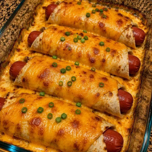 Hot Dog Cheddar Wrap Melts