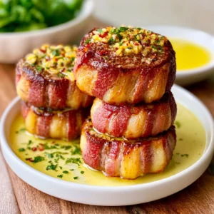 Bacon Wrapped Filet Mignon Recipe (Easy Garlic Butter!)