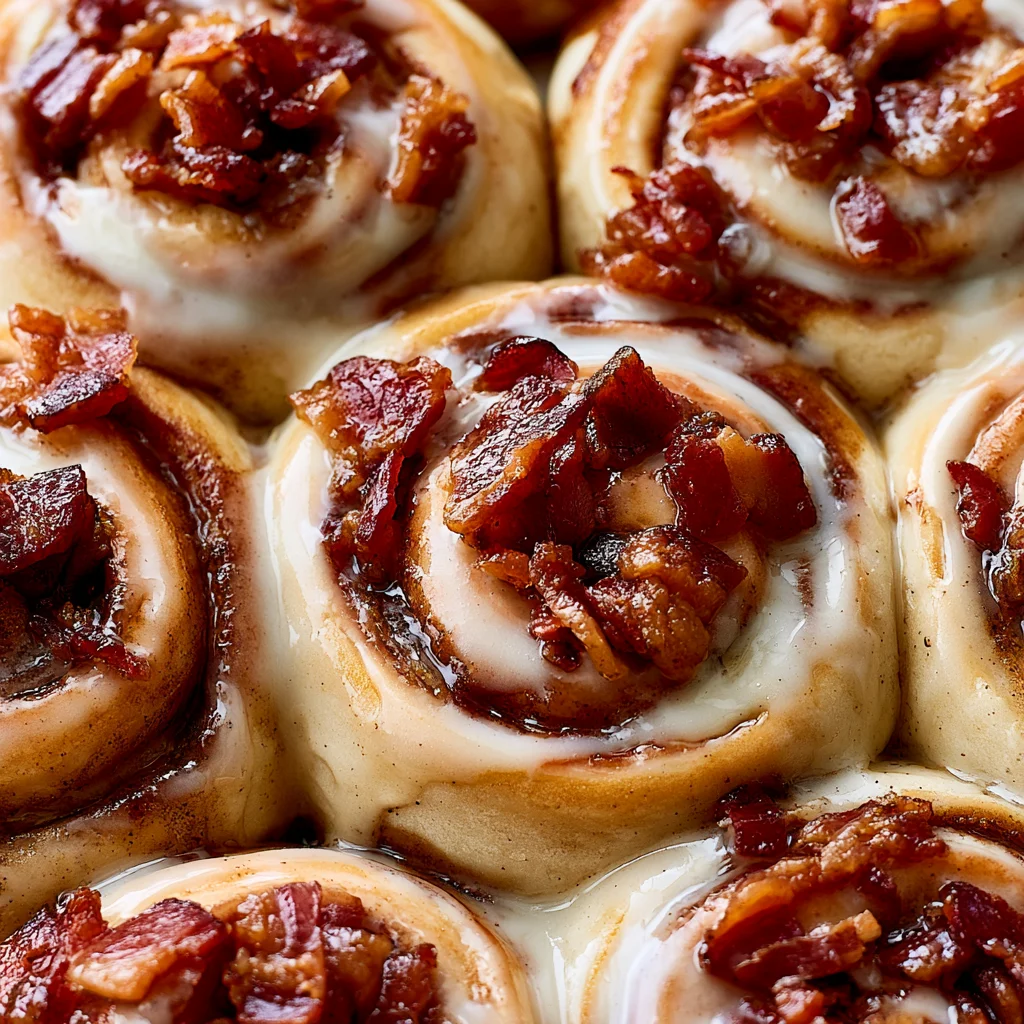 Bourbon Maple Bacon Cinnamon Rolls Recipe (Decadent Breakfast Treat!)