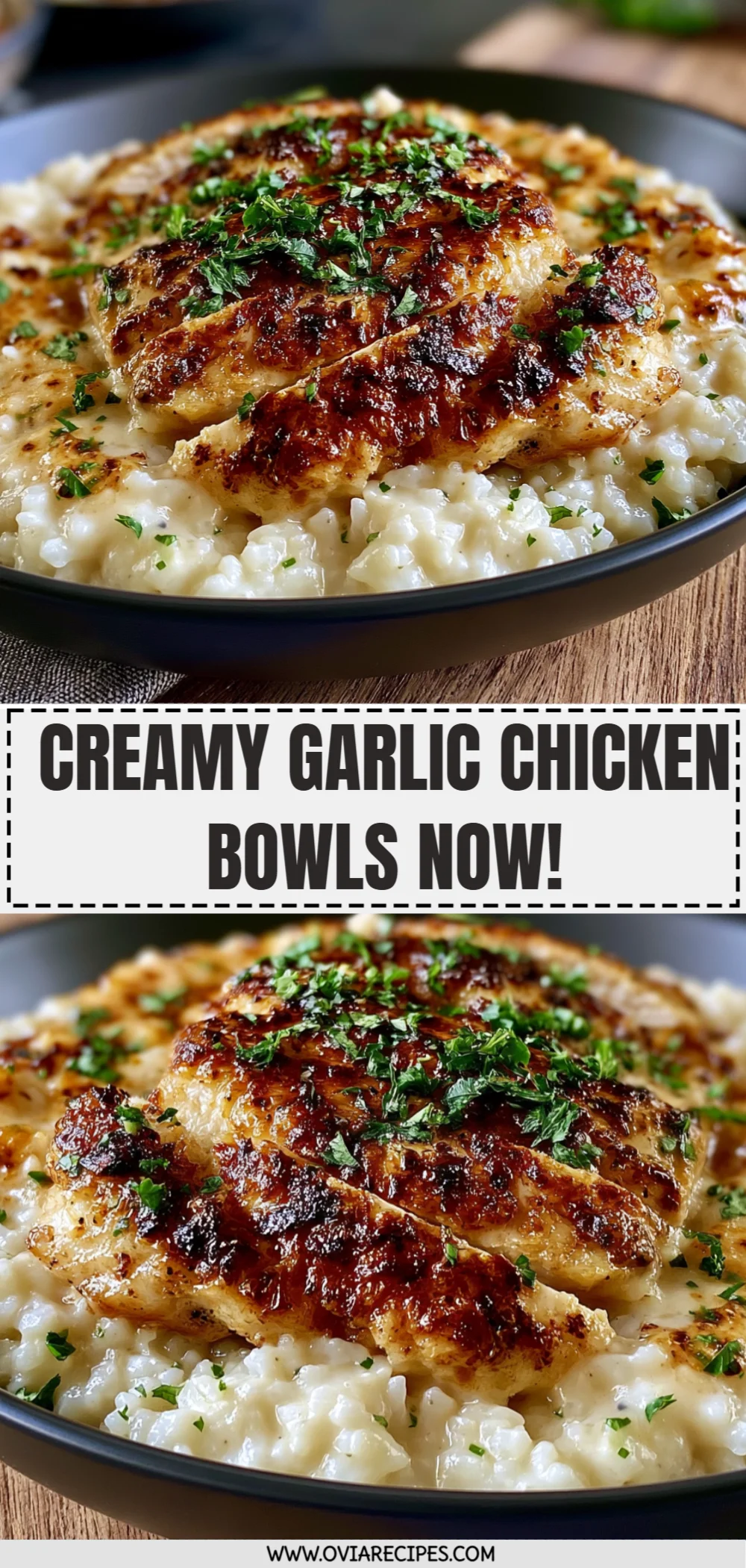 Creamy Garlic Chicken Bowls Now!