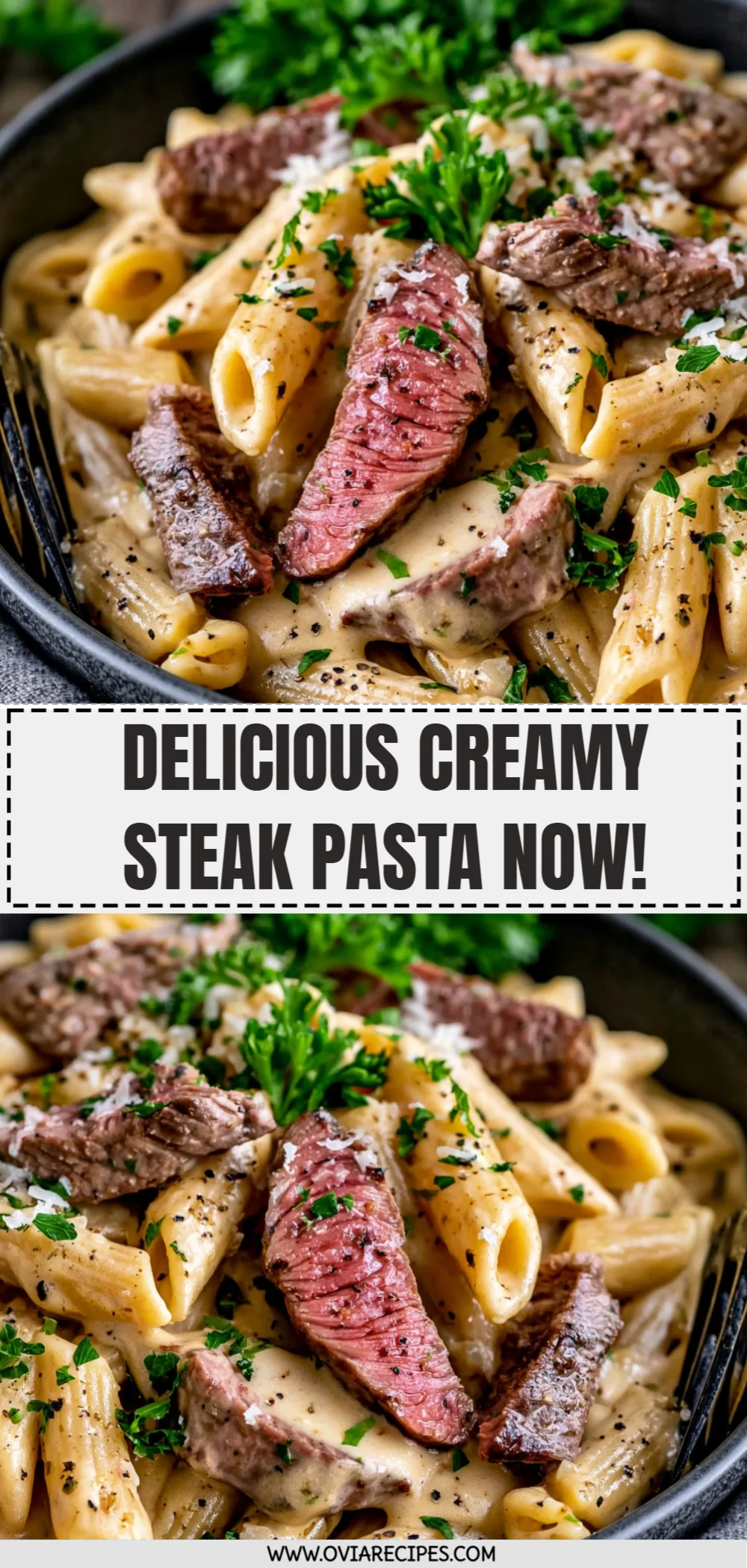 Delicious Creamy Steak Pasta Now!
