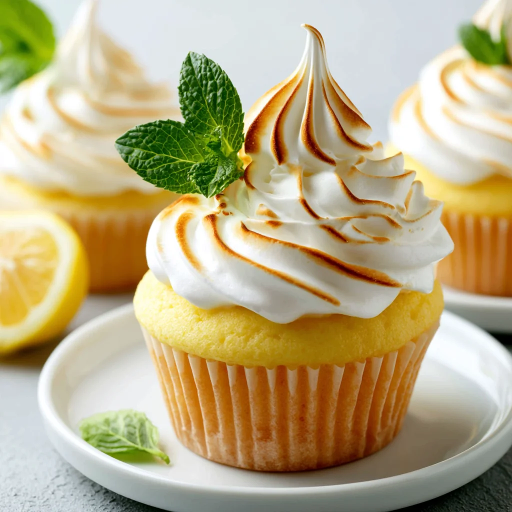 Easy Lemon Meringue Cupcakes Recipe (Perfect Toasted Peaks!)