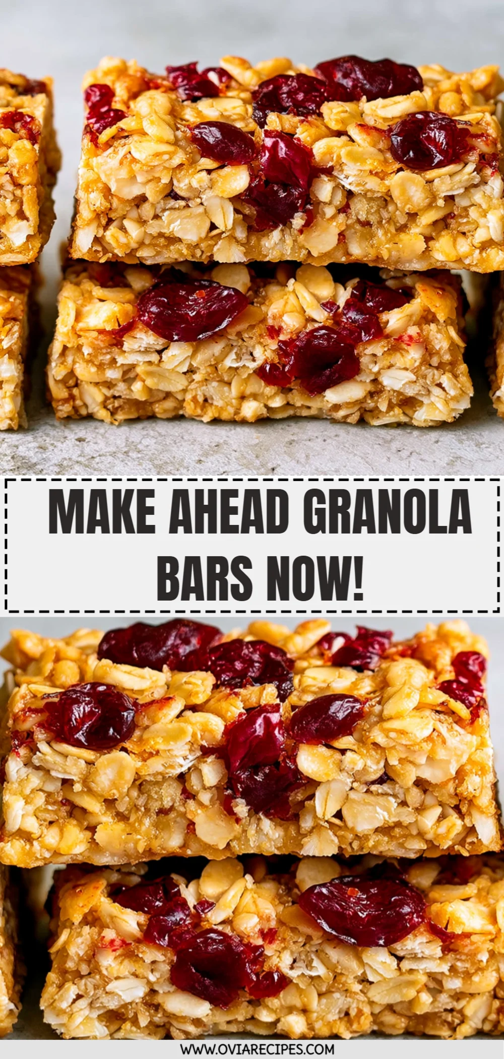 Make Ahead Granola Bars Now!