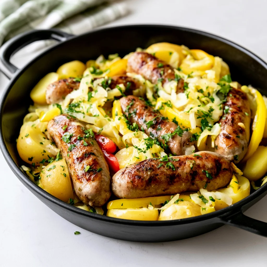 Easy Oktoberfest Bratwurst Skillet Recipe (Quick & Easy!)