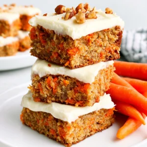 Easy Spiced Carrot Cake Bars Recipe with Cream Cheese Icing!