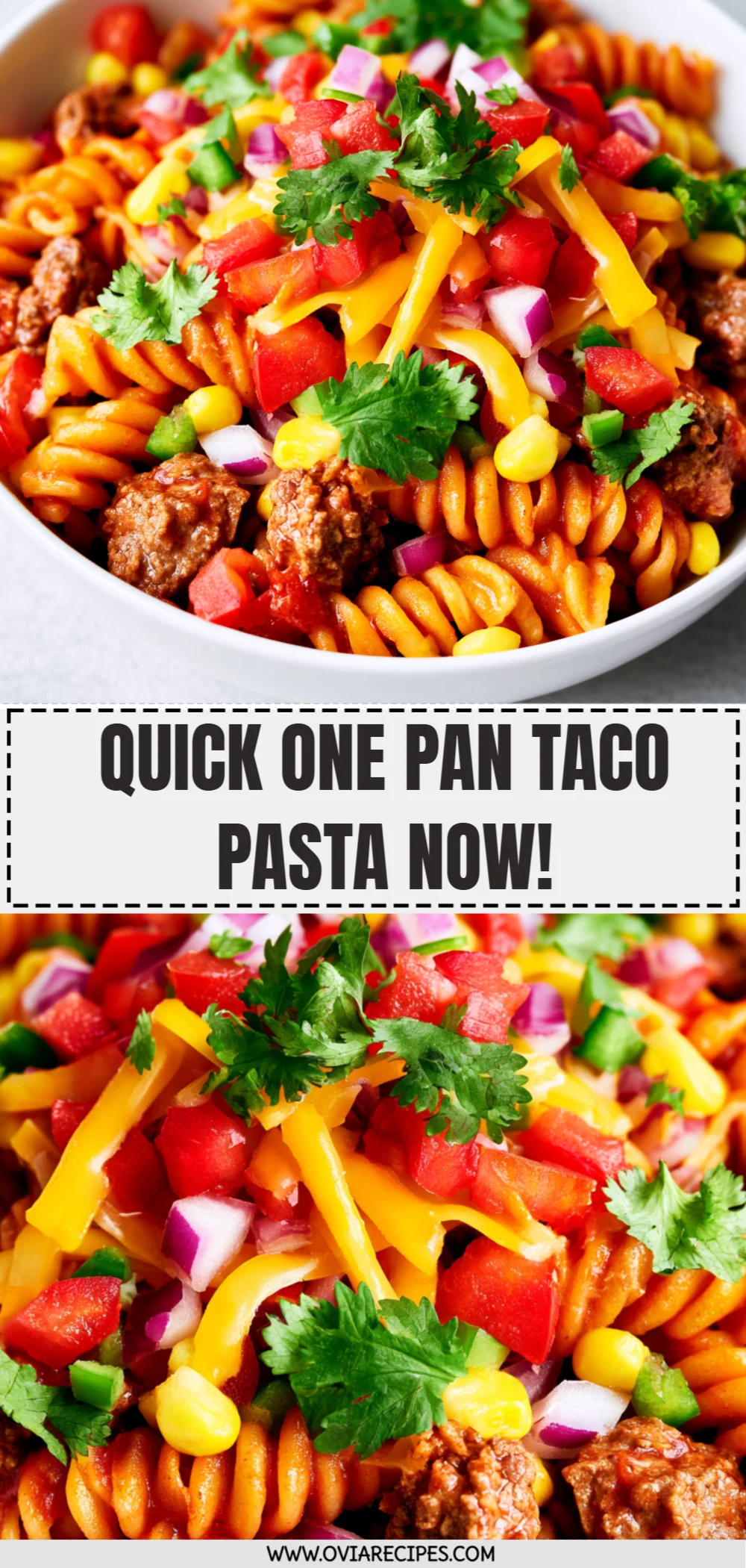 Quick One Pan Taco Pasta Now!